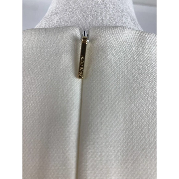 NWT Hugo Boss Dikrysa Color Block White Black & Tan Sheath Dress Size 4, NEW! - Picture 6 of 11